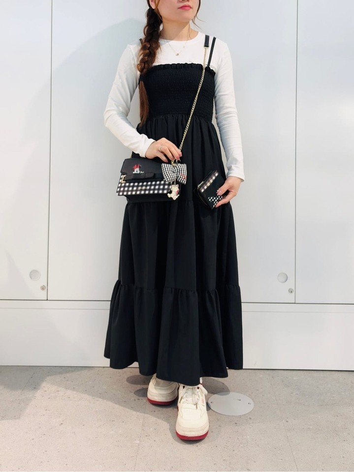 Samantha Thavasa Minnie Mouse Collection Polyester Shoulder Bag Black ...