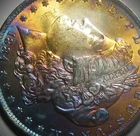 1884-o Morgan Silver Dollar ** Storage Tarnished Rainbow Toned * Strong Strike !