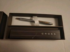 Cross Century II Medalist Ballpoint Pen - Chrome with Gold Trim - 3302WG