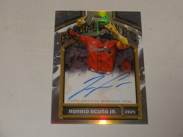 2026 Topps Finest Moments Refractor Autograph Auto #RAJ Ronald Acuna Jr