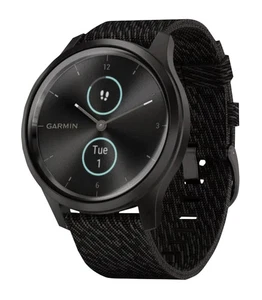 Garmin Vivomove Graphite Pepper Woven Nylon Band Smartwatch 42mm 010-02240-03