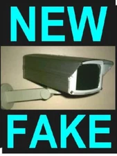 4 Fake Metal Outdoor Dummy CCTV Spy Cam Security Camera's Theft Deterrent+Sign's