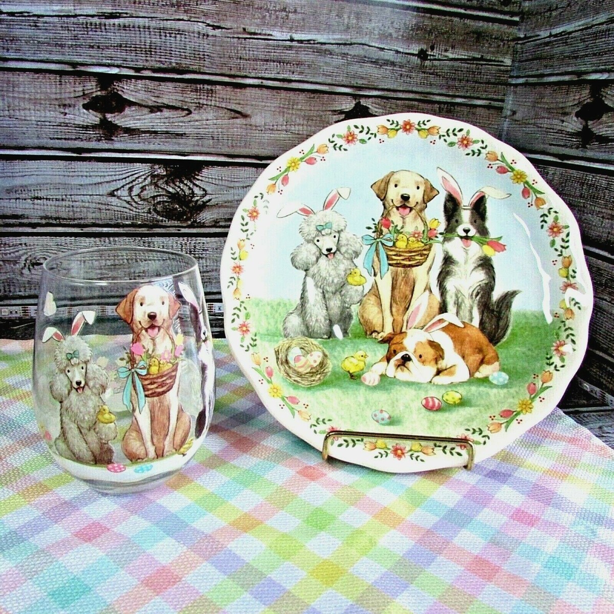 Pier Imports DOG EASTER PARADE Dinnerware 9