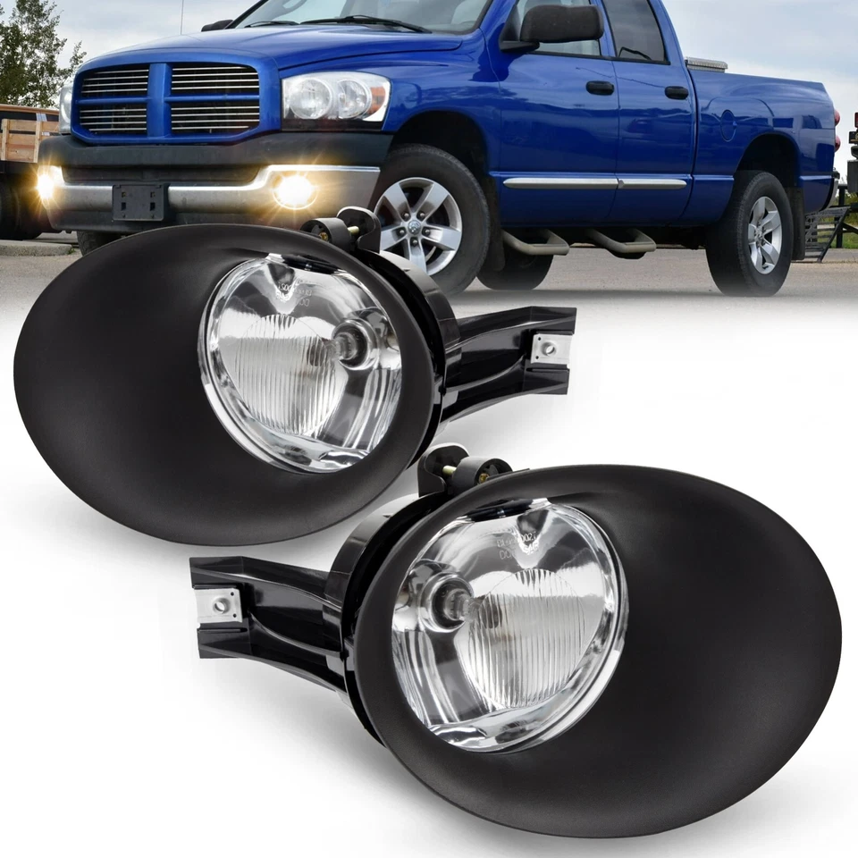 For 2002-2008 Dodge Ram 1500 2500 3500 Bumper Driving Fog Lights Lamps - Image 2 of 4