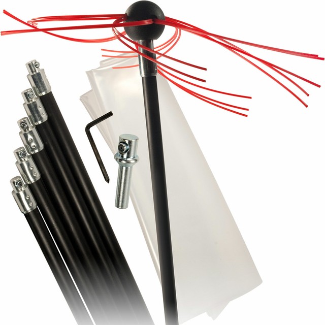 Rotary Chimney Sweep Brush Rod Fireplace Stove Soot Creosote Flue