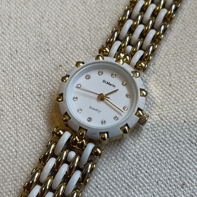 Elegant Gold and White Watch Gucci H25 Women main image 2