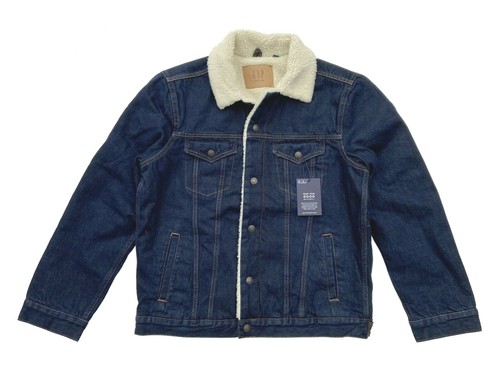 gap mens denim sherpa jacket