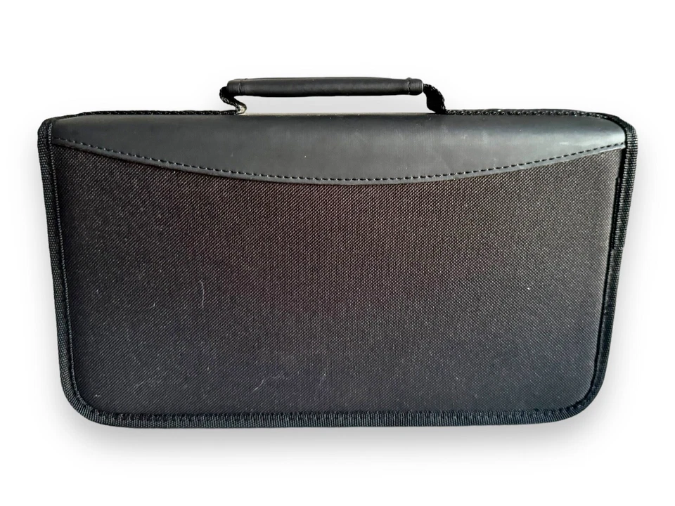 96 CD DVD Games Black Storage Organizer Case Wallet Holds 96 Discs Carry Handle - Image 3 of 4