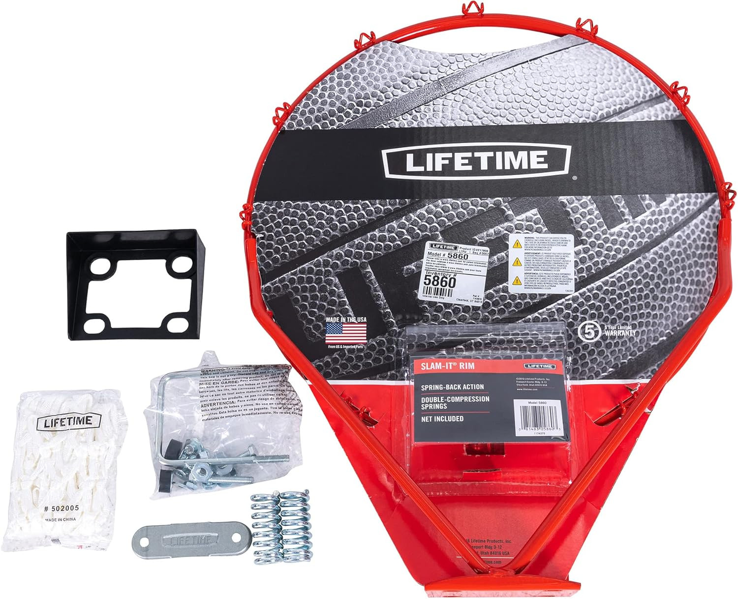 Slam-It Basketball Rim, Will Not Fit Other Brands, 18 Inch, Orange