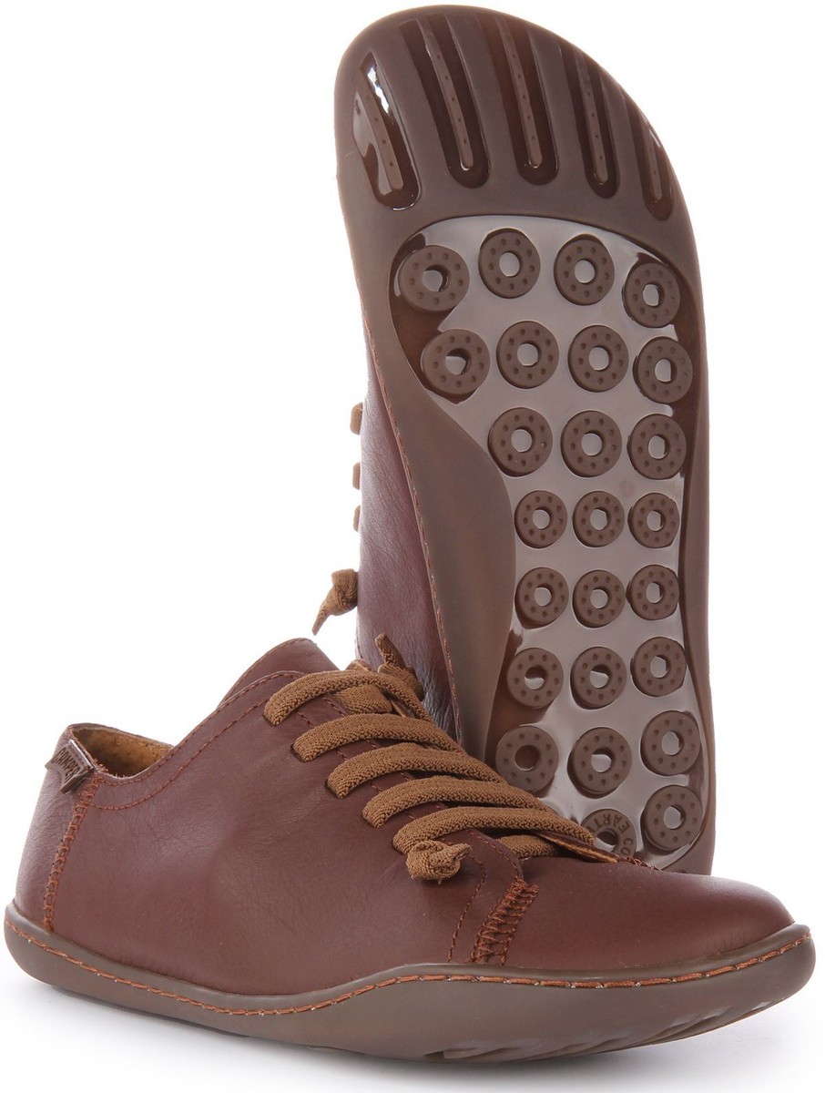Camper Peu Cami Slip On Wide Fit Casual Leather Shoe Womens Brown