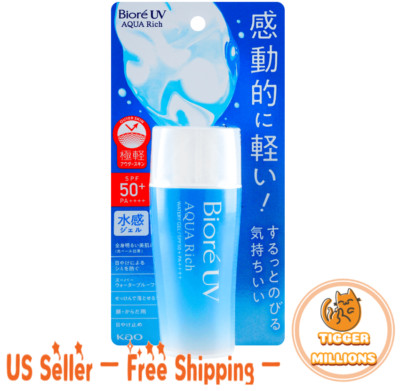 [US Seller] KAO Biore UV Aqua Rich Watery Gel /Protect Sunscreen SPF50+PA+++ 70g