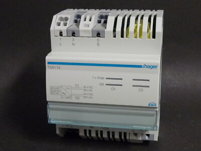 Hager TXA114 EIB KNX Spannungsversorgung 1 Ausg. 320mA + 1 Ausg. 24VDC 640mA