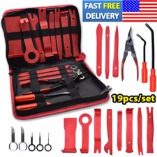 19Pcs Car Trim Removal Tool Kit Trimmer Interior Handle Door Pliers Remover Set