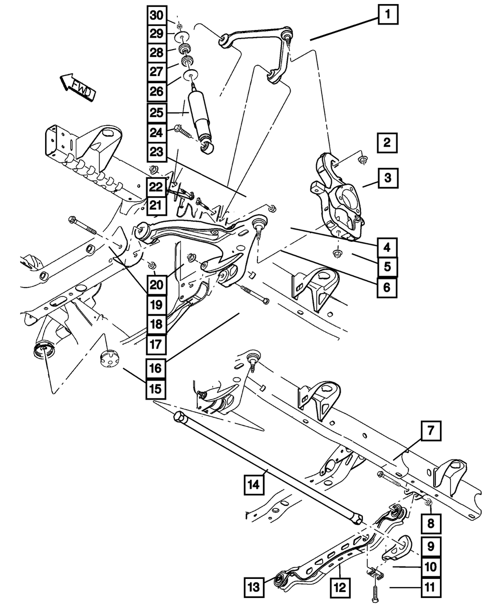 Genuine Mopar Suspension Shock Absorber Package 05073262AB