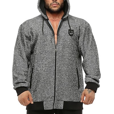 BGSM SPORTSWEAR Sweatshirt Strickjacke Jacke Hoody Herren 3643-ANTHRACITE