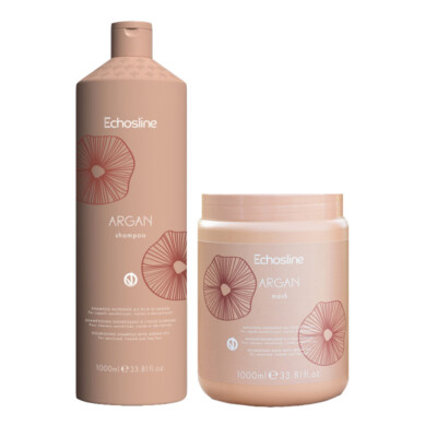 ECHOSLINE Argan Shampoo 1000 ml + Argan Mask 1000 ml Kit