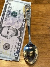 Antique S. KIRK & SON STERLING SILVER ROSE Pattern Teaspoon 6" No Mono Stieff Co