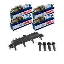NTY SET Zündspule + 4x BOSCH Zündkerze für Peugeot 206 Schrägheck 2A/C 1.4i 207