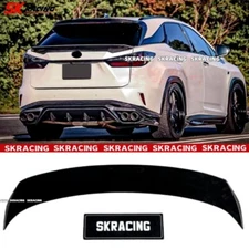 Glossy Black Rear Middle Wing Spoiler Lip Bodykit For Lexus RX350 450h 2016-2022
