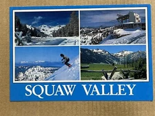 Postcard Squaw Valley CA California Downhill Skiing Aerial Tram High Camp