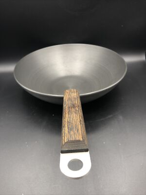Used Commercial Aluminum Cookware 10.5” Flat Bottom Wok G165 HC