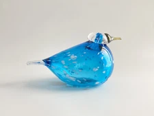 Oiva Toikka bird Blue Finch glass design Birds by Toikka Iittala Finland (NEW)