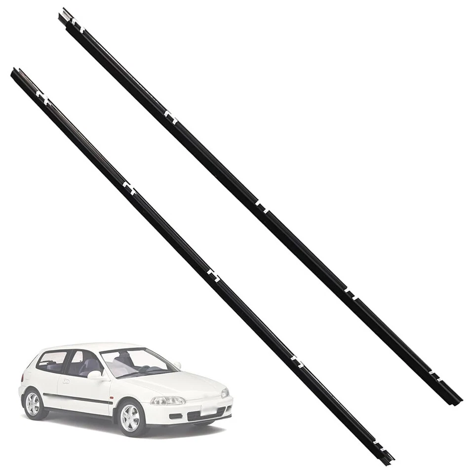 1 par de juntas de moldura de puerta de ventana para Honda Civic 1992-1995 cupé de 2 puertas Foto 2 de 4