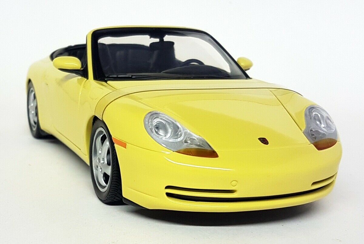 UT 1/18 Porsche 911 996 Cabriolet Yellow Diecast Scale Model Car