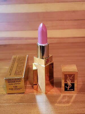YSL ROUGE PUR PURE LIPSTICK SPF 8 ROSE ORGANZA 125 .12 oz HTF