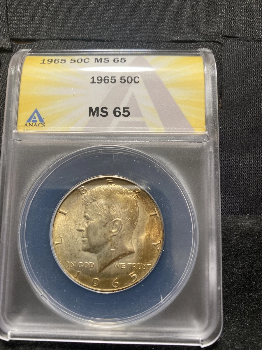 1969-D 50C KENNEDY HALF DOLLAR, NGC GRADED MS-65, BRIGHT LUSTER COIN IN The Slab - Foto 4