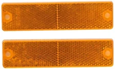 Grote 40133-5 Yellow Mini Stick-On / Screw-Mount Rectangular Reflectors