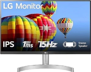 LG 24ML60Sp 24" 75Hz Complet HD LED Surveiller Cornice nera argento retro bianco