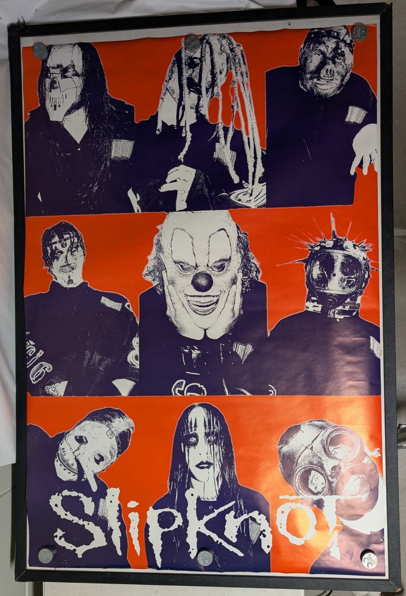 Vintage 1990s Slipknot Metal Rock Band Original UK Giant Subway