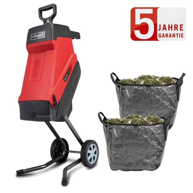 Scheppach 2IN1 Elektro Gartenhäcksler GS55 Häcksler Schredder 2400W 2 Fangsäcke