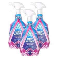 3x Astonish Oxy Active Fabric Stain Remover 750ml Spray Tough On Stains