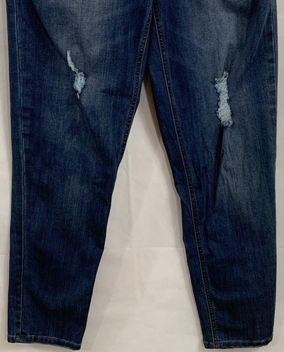 Time & Tru Größe L 12/14 Prefaded Distressed Umstandsjeans Skinny 5 Pkt Stretch - Bild 7 von 12