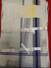 12 Mens Handkerchiefs Hankies Hanky Cloths Blend 13" by 12.5" Una Dozen M925