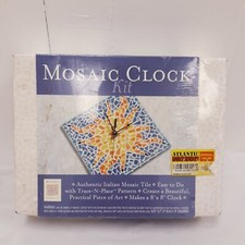 Authentic Italian Mosaics Clock Kit Your Own Clock BRAND NEW makes a 8X 8"