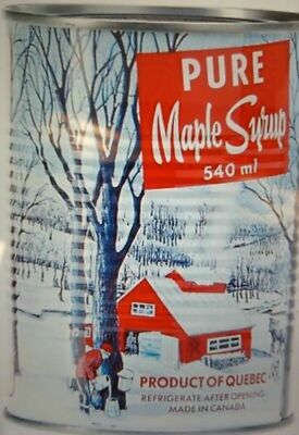 6 Cans Decacer Pure Maple Syrup Canada No.1 Medium Quebec 540ml / Each 