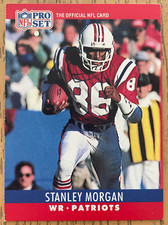 Stanley Morgan Pro Set 1990 Trading Card New England Patriots #205 Football NFL