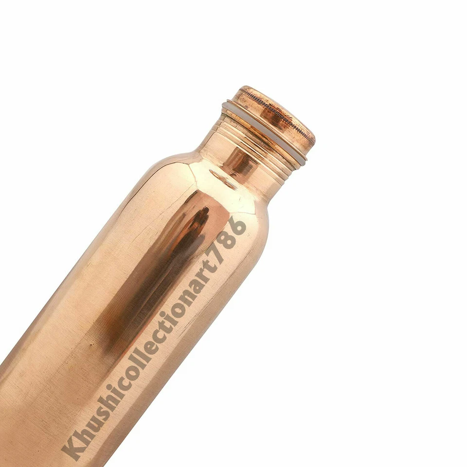 Pure Copper Water Bottle 1000ML Drinking Tumbler Glass Ayurveda Benefits 300ML - Image 4 of 4