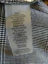 Women CALVIN KLEIN Black and White  Sleeveless Dress Size 6