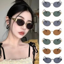 Unisex UV Resistant Oval Sunglasses Retro Sunscreen Glasses Eyewear Multi Color