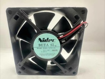 10PCS Nidec fan Model D08A-12TH 01 DC 12V 0.09A 8cm 2wire 8025