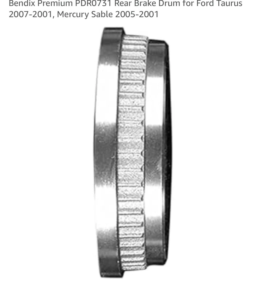Tambor de freio traseiro Bendix Premium PDR0731 para Ford Taurus 2007-2001, Mercury Sable - Imagem 2 de 4