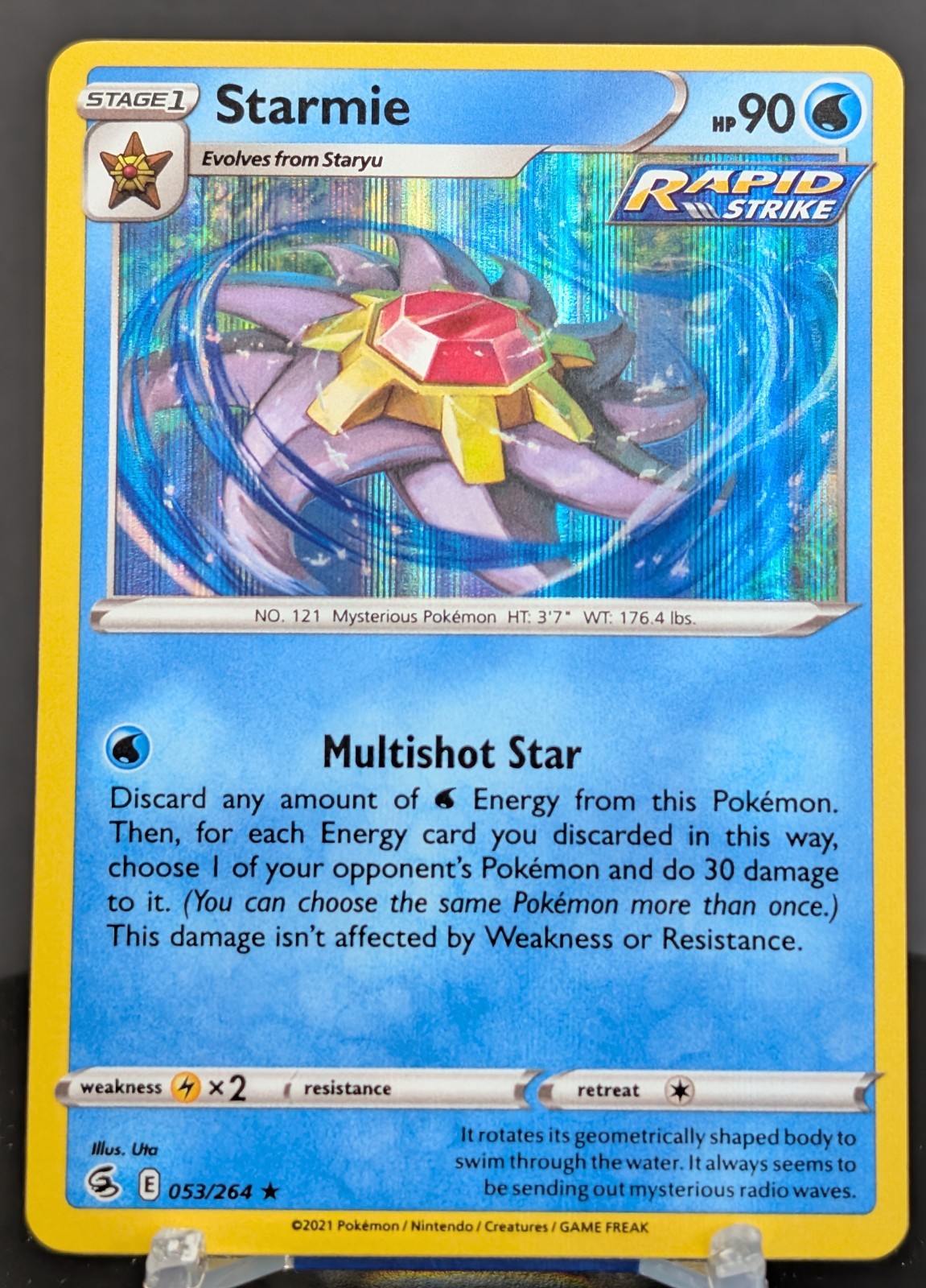 Pokemon Starmie #053/264 English Fusion Strike Holo Rare