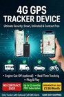 4G Camper Van Motorhome GPS Tracker Live Mobile SMS Alarm System+FREE Tracking