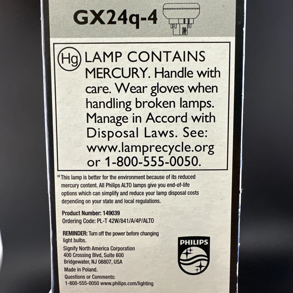 Philips 42W 841/A/4P/ALTO -PL-T Compact Fluorescent  Lamp / Bulb / 7 PACK - Image 3 of 4