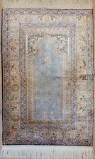 Kayseri Gebetsteppich 134x90 cm feine Wolle Flussdesign