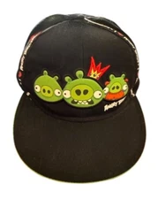 Angry Birds Video Game SnapBack Baseball Cap Hat Adjustable Black 